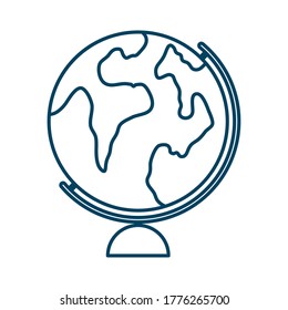 world planet earth school supply icon vector illustration design
