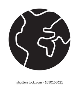 world planet earth silhouette style icon vector illustration design
