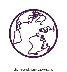 world planet earth space icon
