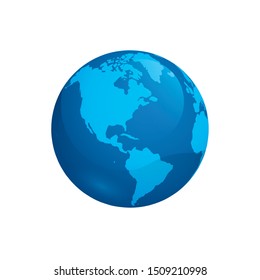 world planet earth space icon vector illustration