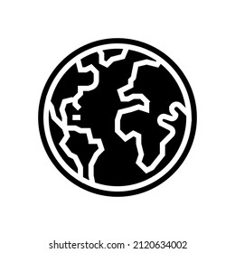 world planet glyph icon vector. world planet sign. isolated contour symbol black illustration