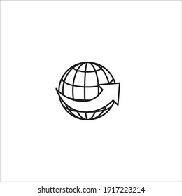 World planet icon. Planet earth, globe icon vector illustration