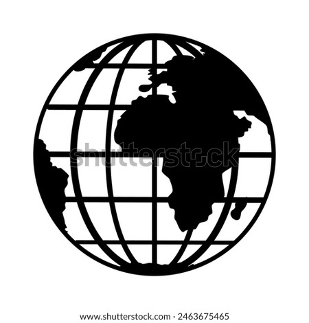 world planet icon. world globe icon. earth globe flat design icon. isolated on white background. vector illustration. world globe isolated, 