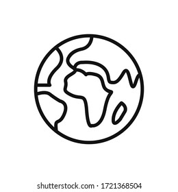 World planet icon vector. Earth sign
