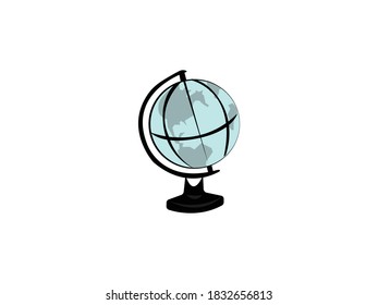 World planet Icon Vector illustration. Perfect globe symbol. internet sign, emblem isolated on white background, Flat style for graphic and web design, logo. EPS10 