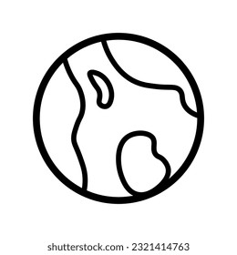 World planet icon. Vector illustration. stock image.