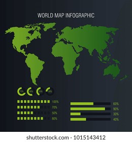 world planet infographic icons