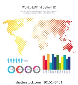 world planet infographic icons