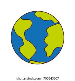 world planet isolated icon