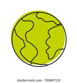world planet isolated icon