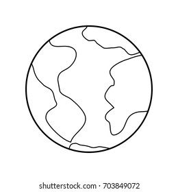 world planet isolated icon