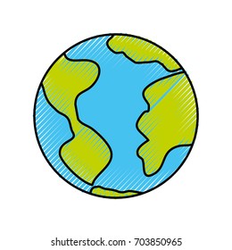 world planet isolated icon