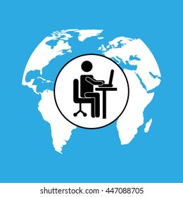 world planet with  isolated icon design, vector illustration  graphic 