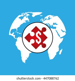 world planet with  isolated icon design, vector illustration  graphic 