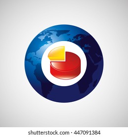 world planet with  isolated icon design, vector illustration  graphic 