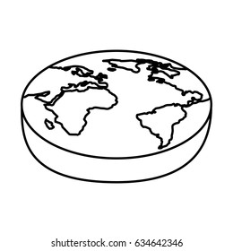 world planet isometric icon