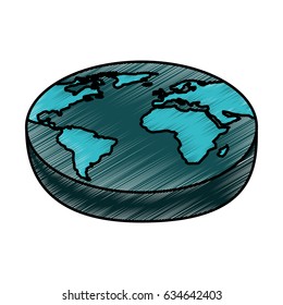 world planet isometric icon