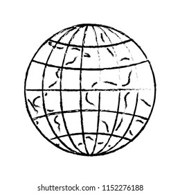 world planet lines icon