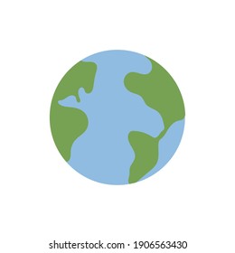 world planet map icon isolated and flat design vector illustration