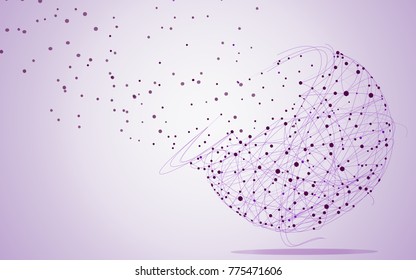 World planet network connection isolated on gray background. For web site, wallpaper, poster, placard, ad, cover and print materials. Creative art, modern abstract concept 