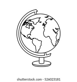 world planet school icon vector illustration design