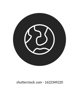 World planet vector icon in modern design style for web site and mobile app