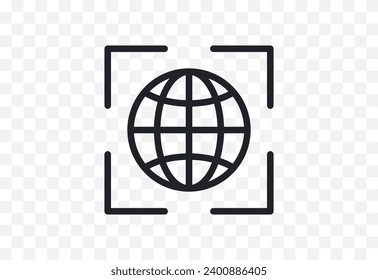 Planeta mundial, web, red, globo, mapa mundial, tierra, negocios globales, viajes, conexión de diseño plano estilo de diseño mínimo ilustración vectorial.