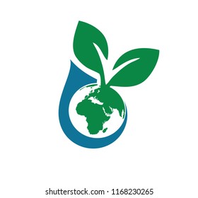 world with plant charity vector