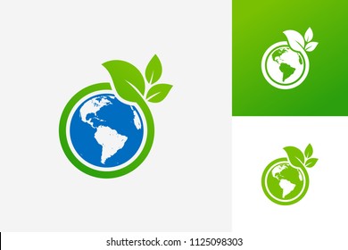 World Plant Logo Template Design Vector, Emblem, Design Concept, Creative Symbol, Icon