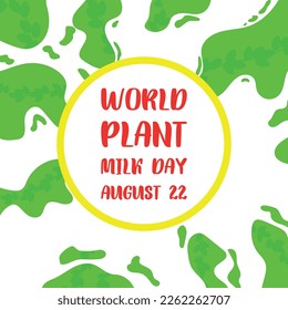 world plant milk day. Design suitable for greeting card poster and banner