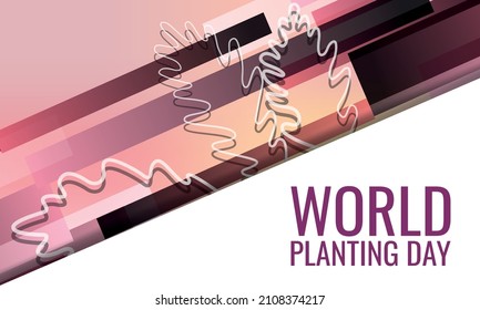 Weltanpflanzungstag. Design geeignet für Grußkartenposter und Banner