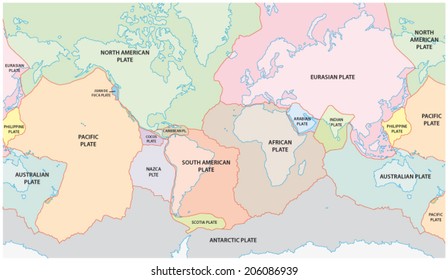 World Plate Tectonics Map