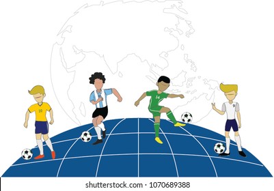 World Player of the Soccer Player vector