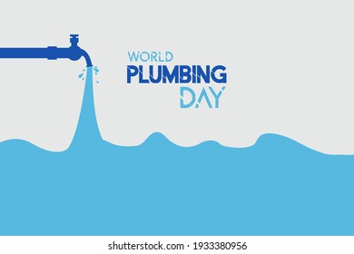 World Plumbing Day vector Background Greeting card,  t-shirt vector design illustrations. Concept of plumbing with water tab and freshwater. March 11. Plumbing day poster, banner design 