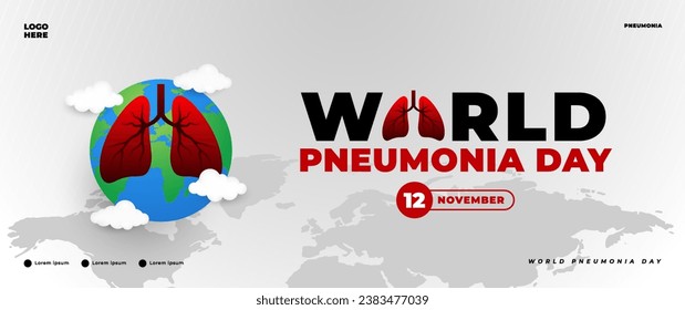 world pneumonia day banner design
