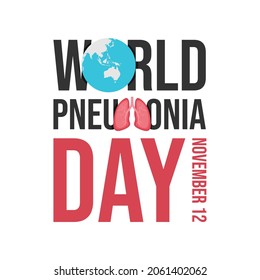 World pneumonia day concept background design vector image. Vector graphic of world pneumonia day good for world pneumonia day celebration