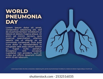 Welttag der Lungenentzündung. Pneumonia Day Creative Konzept. Welt-Lungenkrebs-Tag Lungenvektor. 12 November