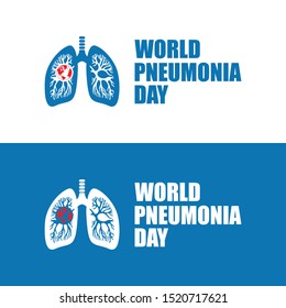 World Pneumonia Day design vector