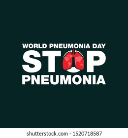 World Pneumonia Day design vector