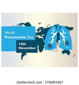 World Pneumonia Day design vector illustration. background. 