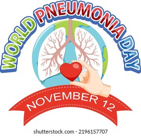 World Pneumonia Day Logo Design illustration