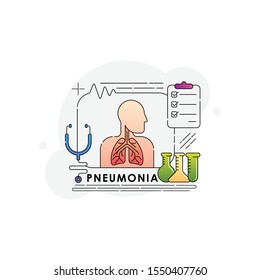 World Pneumonia Day - Lungs Vector logo poster illustration of World Pneumonia Day on 12 November. Healthcare and medical care awareness campaign. isolated on white background.