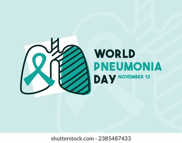 World Pneumonia Day. November 12. Eps 10.