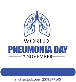 World Pneumonia Day, November 12 – Editable Vector Template 