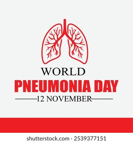 World Pneumonia Day, November 12 – Editable Vector Template 