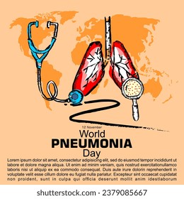 World Pneumonia Day, Poster and Banner, 12 November