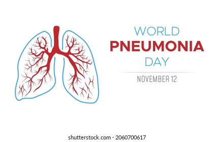 World Pneumonia Day poster design. Poster, card, banner, background design. EPS 10.