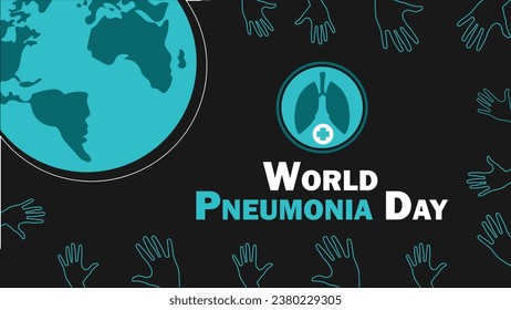 World Pneumonia Day vector banner design. Happy World Pneumonia Day modern minimal graphic poster illustration.