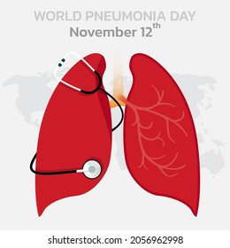 World Pneumonia Day. Vector Illustration on the theme World Pneumonia Day.