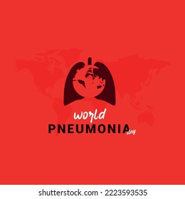  World Pneumonia Day Vector Illustration